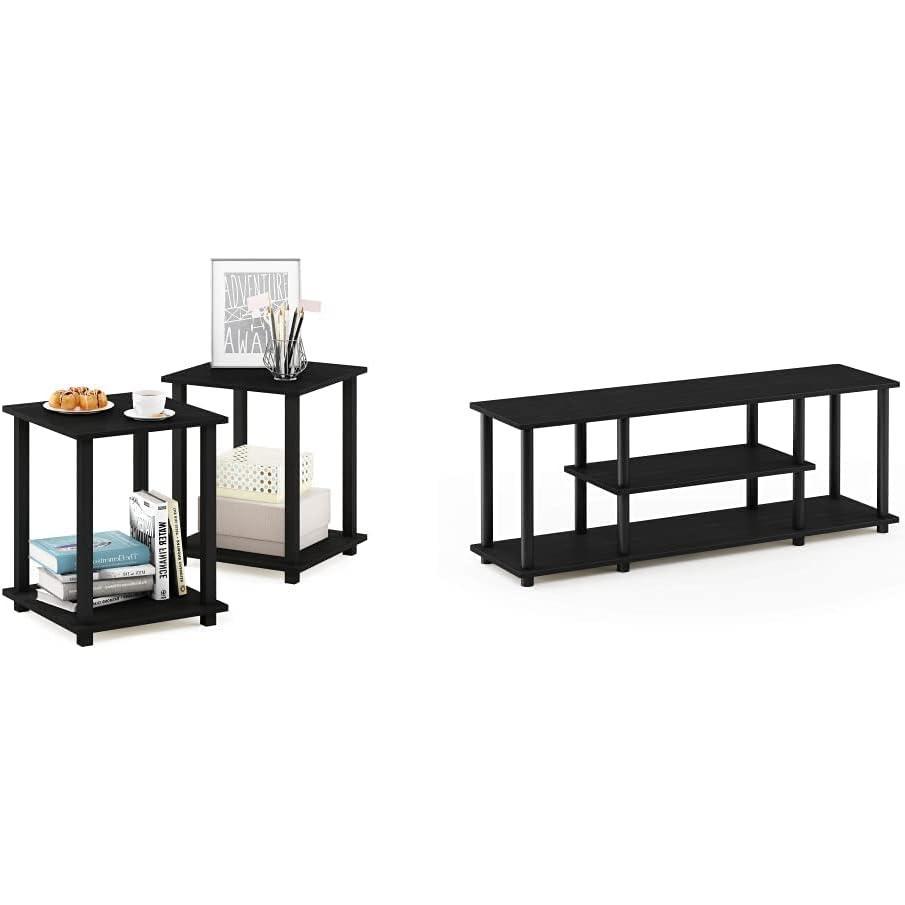 imageFurinno Simplistic End Table Set with 3Tier TV Entertainment Stand