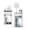 Furinno 2-Pack End Tables and 2 End Tables Espresso/Black