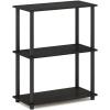 Furinno 3-Tier Turn-N-Tube Display Rack and 3-Tier End Table Bundle, Espresso/Black