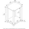 Furinno Besi Industrial Multipurpose Side Table with Metal Frame, Finn Oak