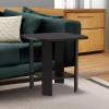 Furinno SIMPLE DESIGN Side Table Set of 2, 2-Tier Modern End Table with Soft Edges, Open Shelves Night Stand, Bedside Table, for Living Room, Bedroom, French Oak(Espresso)