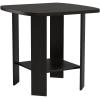 Furinno SIMPLE DESIGN Side Table Set of 2, 2-Tier Modern End Table with Soft Edges, Open Shelves Night Stand, Bedside Table, for Living Room, Bedroom, French Oak(Espresso)