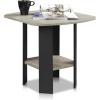 Furinno SIMPLE DESIGN Side Table Set of 2, 2-Tier Modern End Table with Soft Edges, Open Shelves Night Stand, Bedside Table, for Living Room, Bedroom, French Oak(French Oak/Black)
