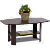 Furinno Simple Design Coffee Table and 2 End Tables, Espresso(Dark Brown)