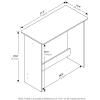 Furinno Simplistic Study Table, Espresso & Just 3-Tier Turn-N-Tube End Table/Side Table/Night Stand/Bedside Table with Plastic Poles, 1-Pack, Americano/Black(Espresso)