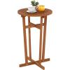 Furinno TIOMAN Patio Table, Outdoor Side Table, Patio Bar Table, Coffee Table in Teak Oil, for Patio, Garden, Porch, Natural(Bar Table)