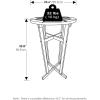Furinno TIOMAN Patio Table, Outdoor Side Table, Patio Bar Table, Coffee Table in Teak Oil, for Patio, Garden, Porch, Natural(Bar Table)