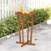 Furinno TIOMAN Patio Table, Outdoor Side Table, Patio Bar Table, Coffee Table in Teak Oil, for Patio, Garden, Porch, Natural(Bar Table)