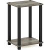 Furinno Besi Industrial Multipurpose Side Table with Metal Frame, Finn Oak