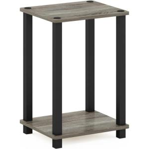 Furinno Besi Industrial Multipurpose Side Table with Metal Frame, Finn Oak