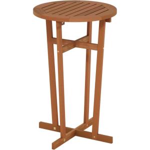 Furinno TIOMAN Patio Table, Outdoor Side Table, Patio Bar Table, Coffee Table in Teak Oil, for Patio, Garden, Porch, Natural(Bar Table)