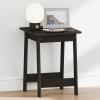 Furinno Beginning Night Stand, Square Nightstand, Wood Bedside Table with H-Legs, Side Table, End Table, Easy Assembly, for Bedroom, Closet, Living Room, Espresso(Espresso)