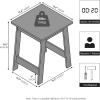 Furinno Beginning Night Stand, Square Nightstand, Wood Bedside Table with H-Legs, Side Table, End Table, Easy Assembly, for Bedroom, Closet, Living Room, Espresso(Espresso)
