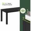 Furinno Classic Coffee Table, Modern Rectangle Coffee Table with 1.8 Inch Thick Tabletop, Side Table for Living Room, Home Office, Classic Black