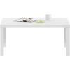 Furinno Classic Coffee Table, Modern Rectangle Coffee Table with 1.8 Inch Thick Tabletop, Side Table for Living Room, Home Office, Plain White