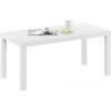 Furinno Classic Coffee Table, Modern Rectangle Coffee Table with 1.8 Inch Thick Tabletop, Side Table for Living Room, Home Office, Plain White