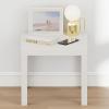 Furinno Classic Night Stand, Square Nightstand with 1.8″ Thick Tabletop, Thick Frame 4-Leg Side Table, End Table, Bedside Table, Toolless Assembly, for Bedroom, Closet, Living Room, White