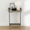 Furinno Classic Night Stand, Square Nightstand with X-Legs, Removable Tray Top End Table, Criss-Crossed Leg Side Table, Bedside Table, Tray Table, for Bedroom, Closet, Living Room, French Oak