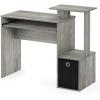 Furinno Econ Computer Desk and End Tables Set (French Oak Grey)
