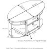 Furinno Oval Coffee Table and End Table Set(Coffee Table + End Table)