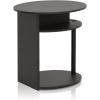 Furinno Oval Coffee Table and End Table Set(Coffee Table + End Table)