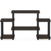 Furinno Turn-N-Tube No Tools Entertainment TV Stands, Dark Brown/Black & Simplistic End Table, Espresso/Black
