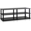 Furinno Turn-S-Tube 3-Tier TV Stand and End Tables Set (Espresso/Black)