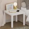 Furinno Classic Night Stand, Square Nightstand with 1.8″ Thick Tabletop, Thick Frame 4-Leg Side Table, End Table, Bedside Table, Toolless Assembly, for Bedroom, Closet, Living Room, White