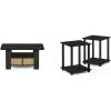 Furinno Coffee Table with Bins and 2 End Tables