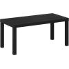 Furinno 38.98″ W Classic Coffee Table and 2 Simplistic 15.6″ W End Tables, Black Walnut