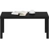 Furinno 38.98″ W Classic Coffee Table and 2 Simplistic 15.6″ W End Tables, Black Walnut