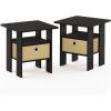 Furinno Andrey End Table Set with Coffee Table and Bins