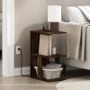 Furinno BOYATE Side Table, 2-Tier End Table with Charging Station, Open Shelf Night Stand, Bedside Table with USB and Type-C Charging Port, for Living Room, Bedroom, Amber Pine(Amber Pine)