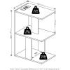 Furinno BOYATE Side Table, 2-Tier End Table with Charging Station, Open Shelf Night Stand, Bedside Table with USB and Type-C Charging Port, for Living Room, Bedroom, Amber Pine(Espresso)