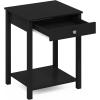 Furinno Classic Side Table with Drawer, 1 Pack, Rustic Oak(Americano)