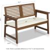 Furinno FG161167 Tioman Hardwood Outdoor Bench in Teak Oil, Natural & FG18506 Tioman Hardwood Patio Furniture Outdoor End Table, Natural