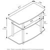 Furinno Turn-N-Tube 3-Tier Entertainment Center and 2-Pack End Tables/Night Stands, Plastic Tubes, French Oak Grey/Black(Frenc Oak/Black)