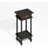 Furinno Turn-N-Tube Side Table, 3-Tier End Table with Storage Bin, Open Shelf Night Stand, Bedside Table, Toolless Assembly, for Living Room, Bedroom, Black Espresso(Black Espresso/Brown)
