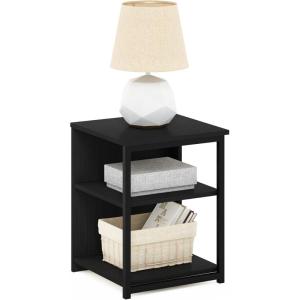 Furinno Classic Side Table with Drawer, 1 Pack, Rustic Oak(Americano/Black)