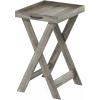 Furinno Modern Simplistic Side Table, 2-Tier Square End Table with Lower Open Shelf and X-Legs, Criss-Crossed Night Stand, Bedside Table, for Living Room, Bedroom, Espresso(French Oak)