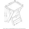 Furinno Modern Simplistic Side Table, 2-Tier Square End Table with Lower Open Shelf and X-Legs, Criss-Crossed Night Stand, Bedside Table, for Living Room, Bedroom, Espresso(French Oak)