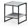 Furinno Move-In Ready 2-PC Bedroom Set with Modern End Table Stone