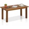 Furinno TIOMAN Outdoor Patio Coffee Table, Small Wood Outdoor Table with X-Frame Design, Teak Oil Finish Patio Side Table for Garden, Porch, Deck or Balcony, Light Wood(17.3 x 35.2 x 16.9)