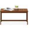 Furinno TIOMAN Outdoor Patio Coffee Table, Small Wood Outdoor Table with X-Frame Design, Teak Oil Finish Patio Side Table for Garden, Porch, Deck or Balcony, Light Wood(17.8 x 35.4 x 17)