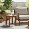 Furinno TIOMAN Patio Table, Outdoor Side Table, Patio End Table, Coffee Table in Teak Oil, for Patio, Garden, Porch, Light Wood(17.5″D x 17.7″W)