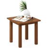 Furinno TIOMAN Patio Table, Outdoor Side Table, Patio End Table, Coffee Table in Teak Oil, for Patio, Garden, Porch, Light Wood(17.5″D x 17.7″W)