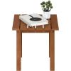 Furinno TIOMAN Patio Table, Outdoor Side Table, Patio End Table, Coffee Table in Teak Oil, for Patio, Garden, Porch, Light Wood(17.72″D x 17.72″W)