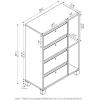 Furinno Multipurpose Storage Cabinet w/4 Bin Drawers, Espresso/Brown(Espresso/Brown)