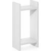 Furinno Viola Side Table, 2-Tier Modern End Table with Open Shelf, 1.2-Inch Extra Thick Frame Night Stand, Open Back Bedside Table, Easy Assembly, for Living Room, Bedroom, White(2-Tier  31″ Tall)
