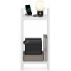 Furinno Viola Side Table, 2-Tier Modern End Table with Open Shelf, 1.2-Inch Extra Thick Frame Night Stand, Open Back Bedside Table, Easy Assembly, for Living Room, Bedroom, White(2-Tier  31″ Tall)